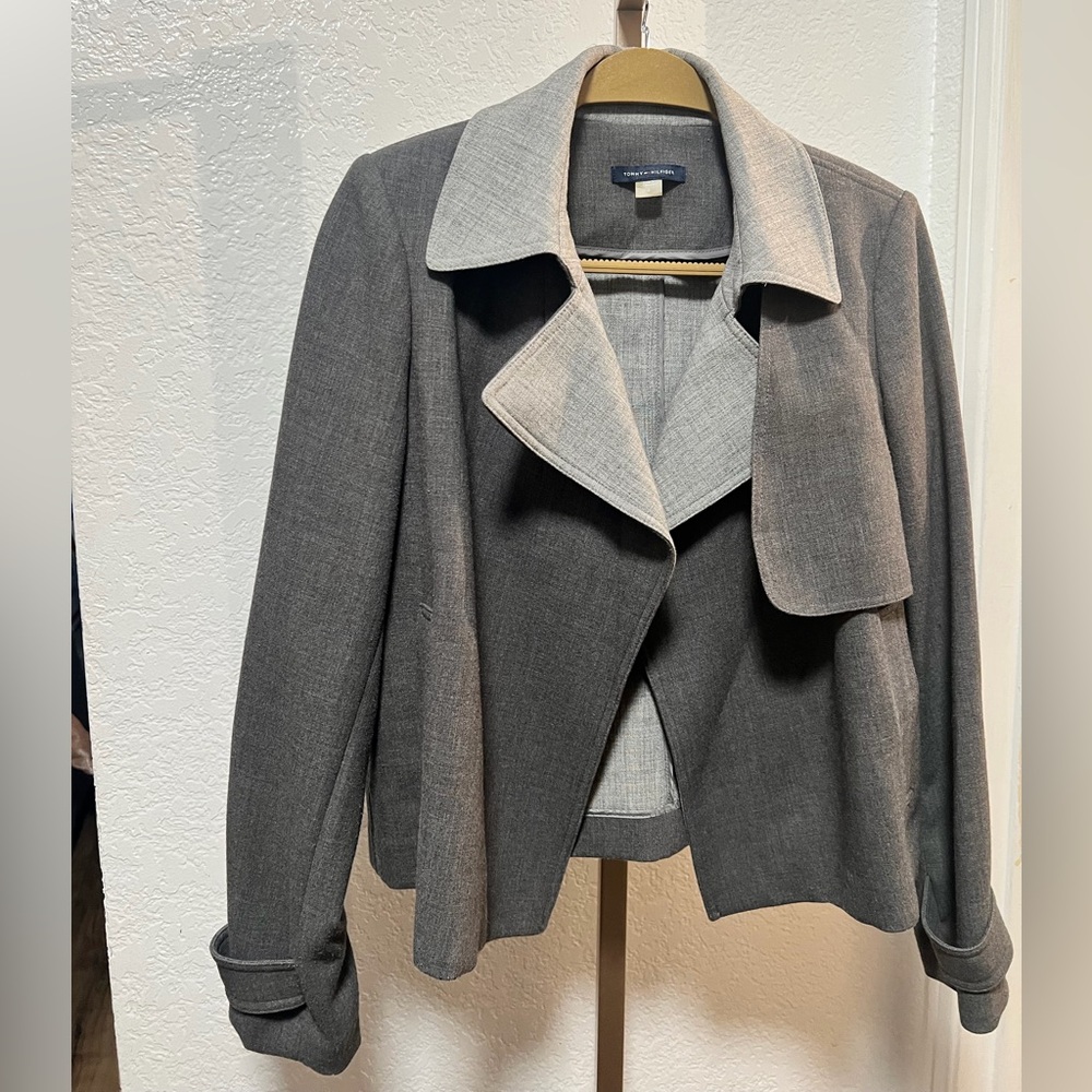 Vintage Tommy Hilfiger Gray Women's Jacket